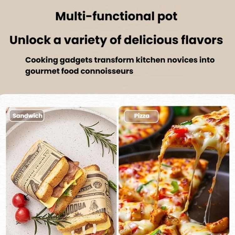 Multifunktionale Antihaft-Bratpfanne für den Haushalt, Antihaft-Pfanne für Eier & Pizza, Klein Schwarz, Mittel Schwarz, Groß Schwarz, Klein Beige, Mittel Beige, Groß Beige
