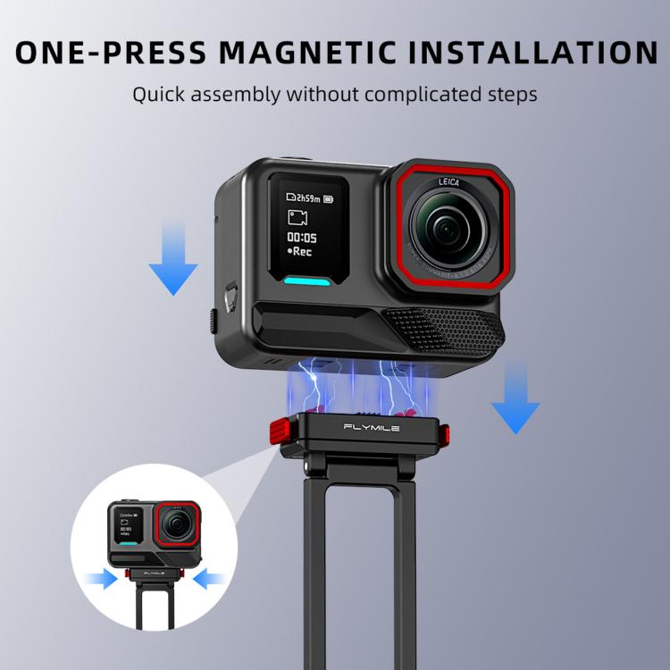 Magnetisches Schnellwechsel-Stativ für Insta360 Ace / Ace Pro 2 / X5 zur Befestigung am Flymile-Karabiner