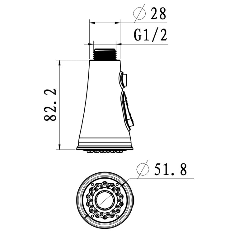 Kitchen Horn Button Switch Pausable Faucet Sprinkler Water Saving Nozzle Sprayer Filter