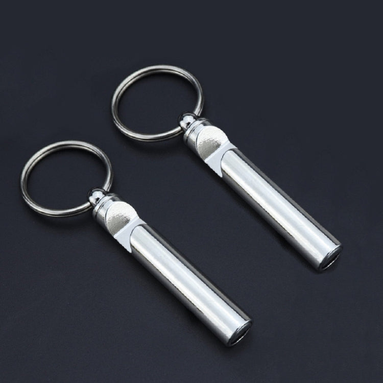 2 PCS Metal Whistle Bottle Opener Keychain Creative Multifunctional Key Ring Pendant, Gold, Silver