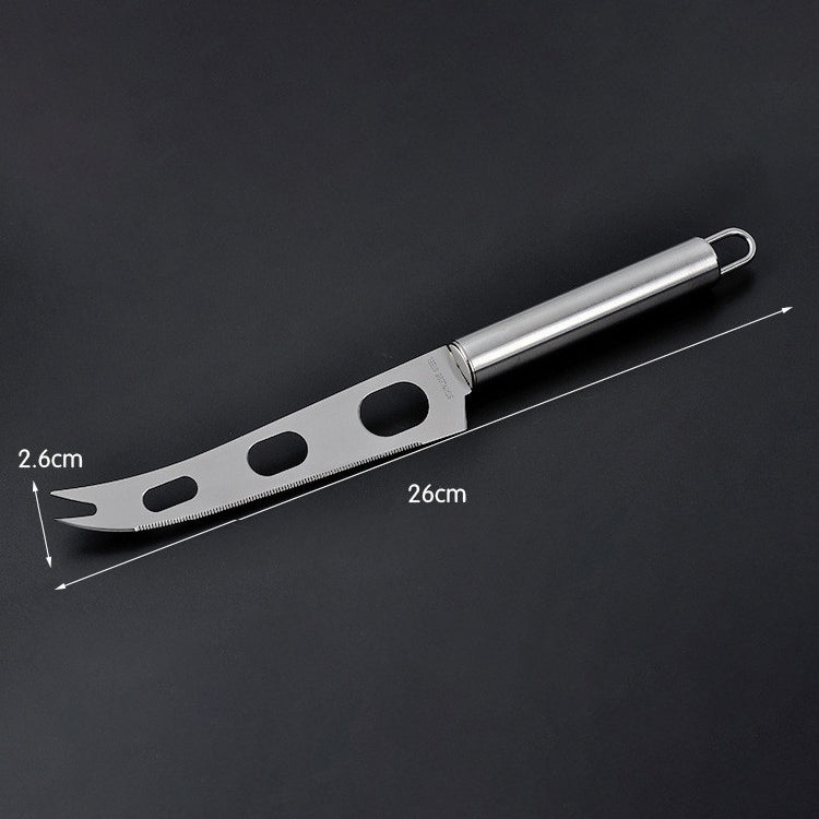 Stainless Steel Cheese Knife With Fork Tip Cheese Butter Knife Slicer Butter Pizza Cutter