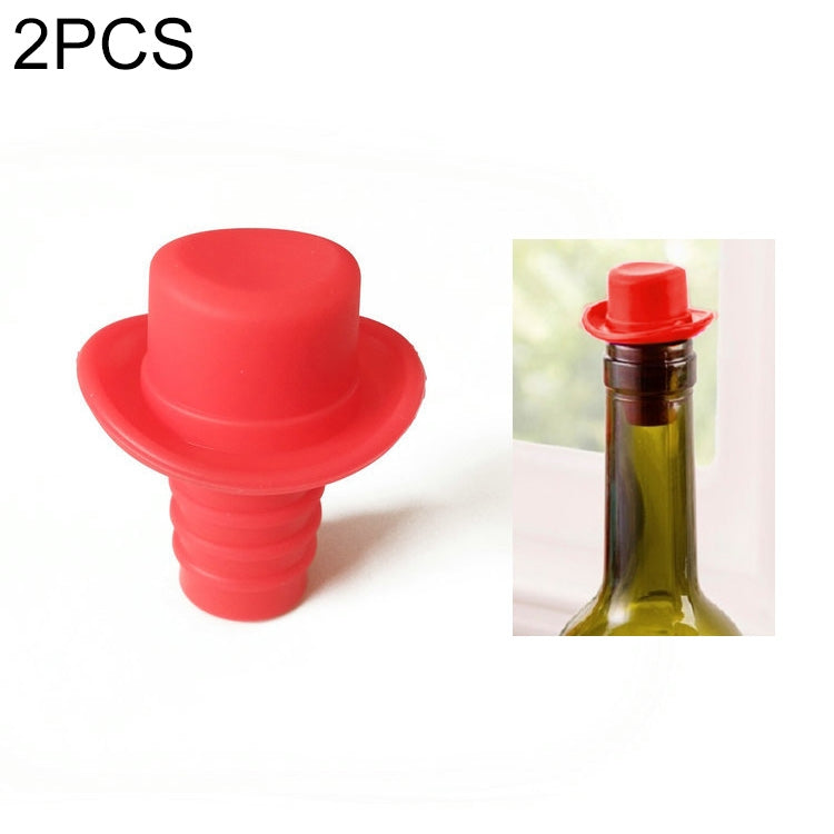 Silica Gel Top Hat Fresh Wine Corks Cruet Red Wine Stopper, 2 PCS Hat Shape(Brown), 2 PCS Hat Shape(Black), 2 PCS Hat Shape(Red Wine), 2 PCS Hat Shape(Yellow), 2 PCS Hat Shape(Rose Red), 2 PCS Hat Shape(Red)