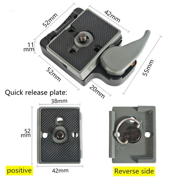 BEXIN Tripod Head Quick Release Plate Holder For Manfrotto 200PL-14