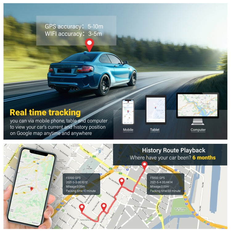 TK808 5000mAh GPS Intelligent Waterproof Multifunctional Vehicle Tracking Tracker