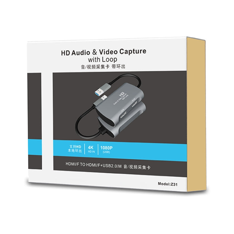 Z31 HDMI-Buchse auf HDMI-Buchse + Audio + USB 2.0 Video-Capture-Box