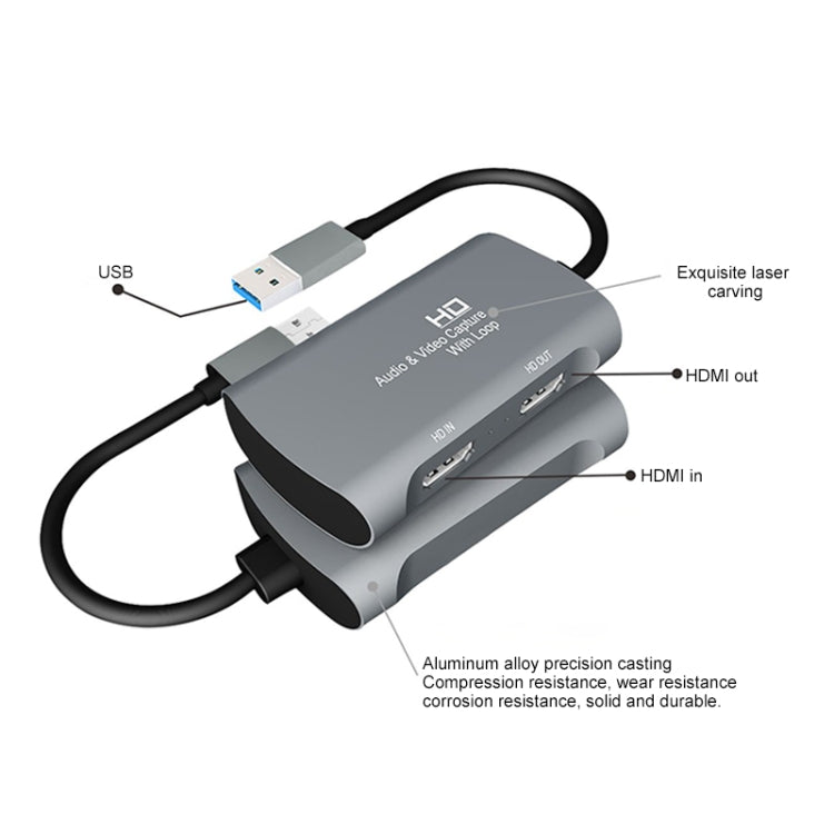Z31 HDMI-Buchse auf HDMI-Buchse + Audio + USB 2.0 Video-Capture-Box