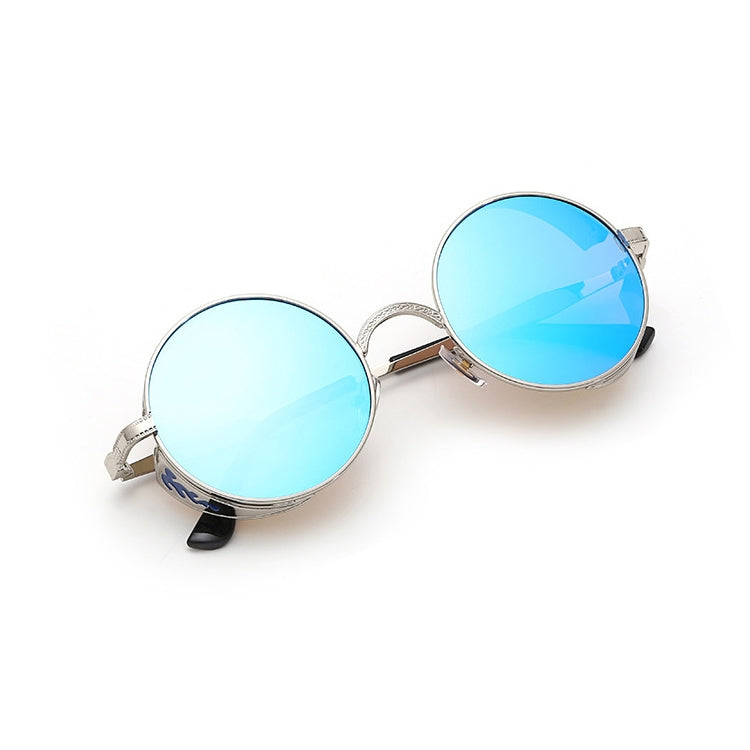 Retro Carved Round Sunglasses, Sunglasses#Tyrant gold box gold, Sunglasses#Gold frame gray sheet, Sunglasses#Gold frame red film, Sunglasses#silver frame ice blue, Sunglasses#silver frame gray sheet, Sunglasses#silver frame white mercury               ...
