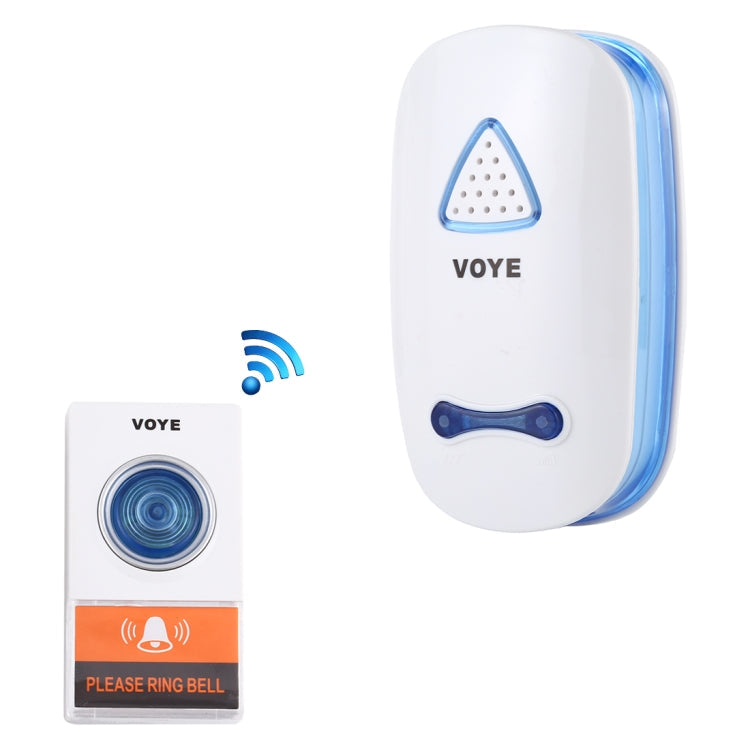 VOYE V025A Kabellose Türklingel für Zuhause mit 38 polyphonen Klängen, US-Stecker, V025A