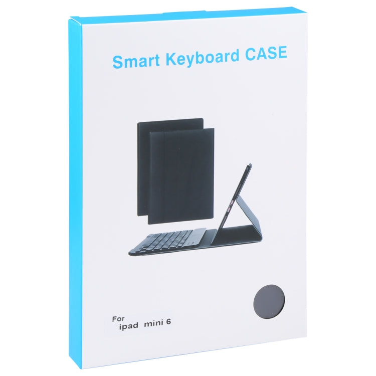 A06S Abnehmbare Lammleder-Textur Ultradünne TPU-Hintergrundbeleuchtung Bluetooth-Tastatur Leder-Tablet-Hülle mit Ständer für iPad mini 6 / mini 7, A06S