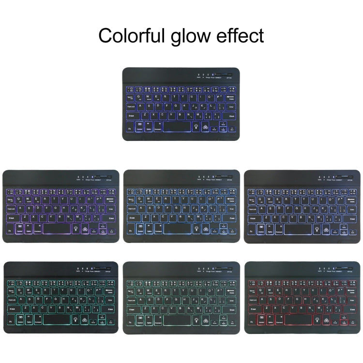 A06S Abnehmbare Lammleder-Textur Ultradünne TPU-Hintergrundbeleuchtung Bluetooth-Tastatur Leder-Tablet-Hülle mit Ständer für iPad mini 6 / mini 7, A06S