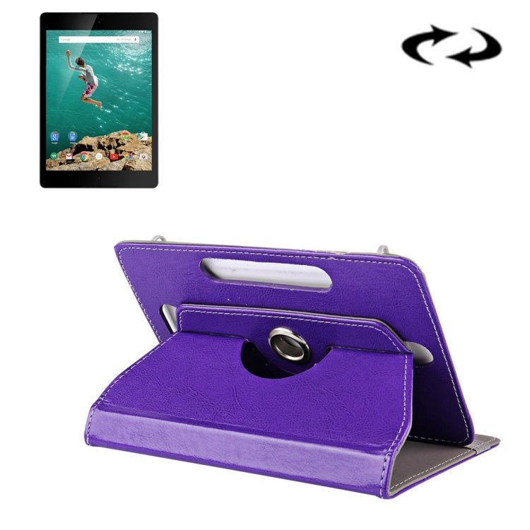 9 inch Tablets Leather Case Crazy Horse Texture 360 Degrees Rotation Protective Case Shell with Holder for ONDA V891w, Ramos i9s Pro & Win8, Colorfly i898W & i898A, 9 inch Blue, 9 inch Purple, 9 inch White, 9 inch Black, 9 inch Orange, 9 inch Red      ...