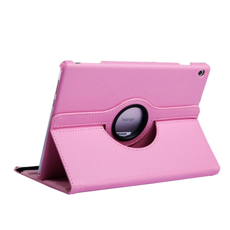 Litchi Texture Horizontal Flip 360 Degrees Rotation Leather Case for Huawei MediaPad T5 10.1, with Holder, For MediaPad T5 10.1