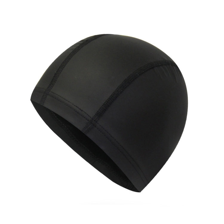 Adult Waterproof PU Coating Stretchy Swimming Cap Keep Long Hair Dry Ear Protection Swim Cap, PU Swim Cap (Black), PU Swim Cap (Blue), PU Swim Cap (Silver), PU Swim Cap (Baby Blue), PU Swim Cap (Pink)