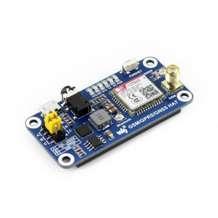 Waveshare GSM/GPRS/GNSS/Bluetooth HAT für Raspberry Pi, GSM/GPRS/GNSS/Bluetooth HAT