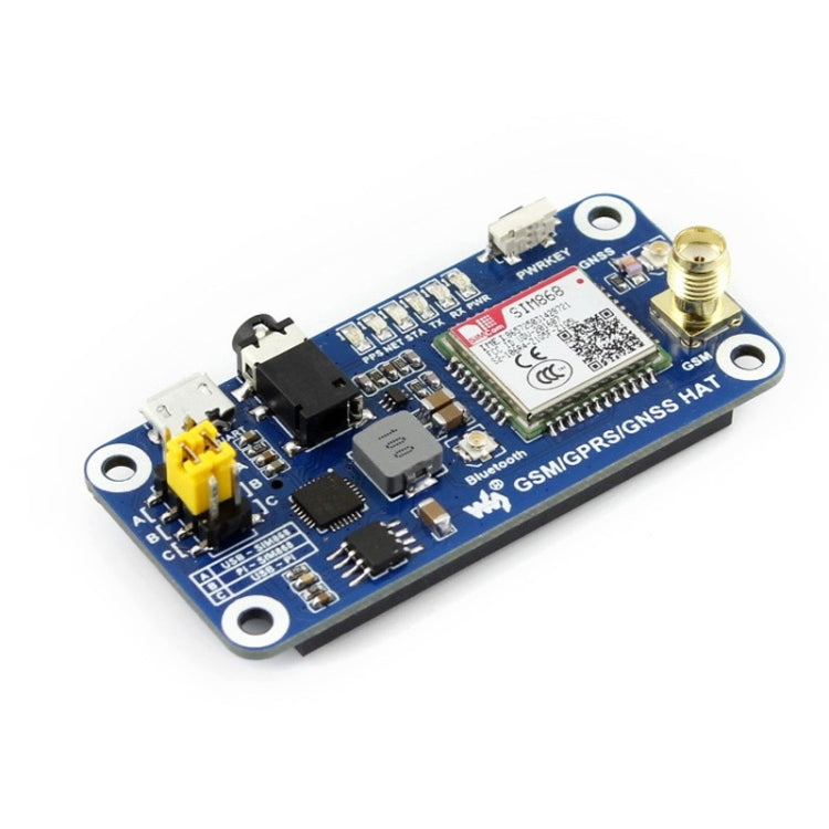 Waveshare GSM/GPRS/GNSS/Bluetooth HAT für Raspberry Pi, GSM/GPRS/GNSS/Bluetooth HAT