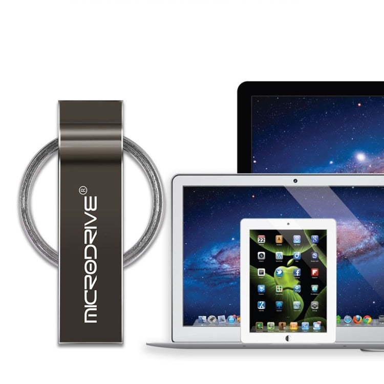MicroDrive 4 GB USB 2.0 Metall-Schlüsselanhänger-USB-Stick, 4 GB