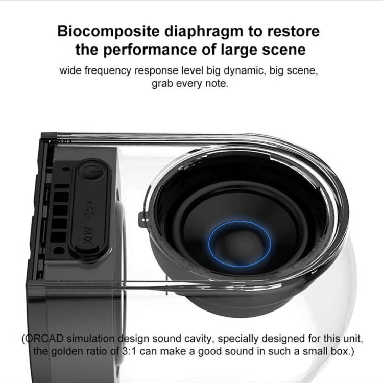 Echter 3D TWS magnetischer kabelloser Bluetooth-Stereo-Surround-HiFi-Lautsprecher mit vollständig transparentem Gehäuse