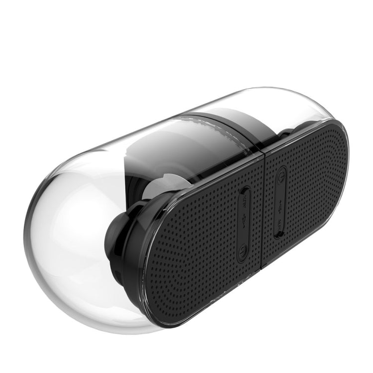Echter 3D TWS magnetischer kabelloser Bluetooth-Stereo-Surround-HiFi-Lautsprecher mit vollständig transparentem Gehäuse