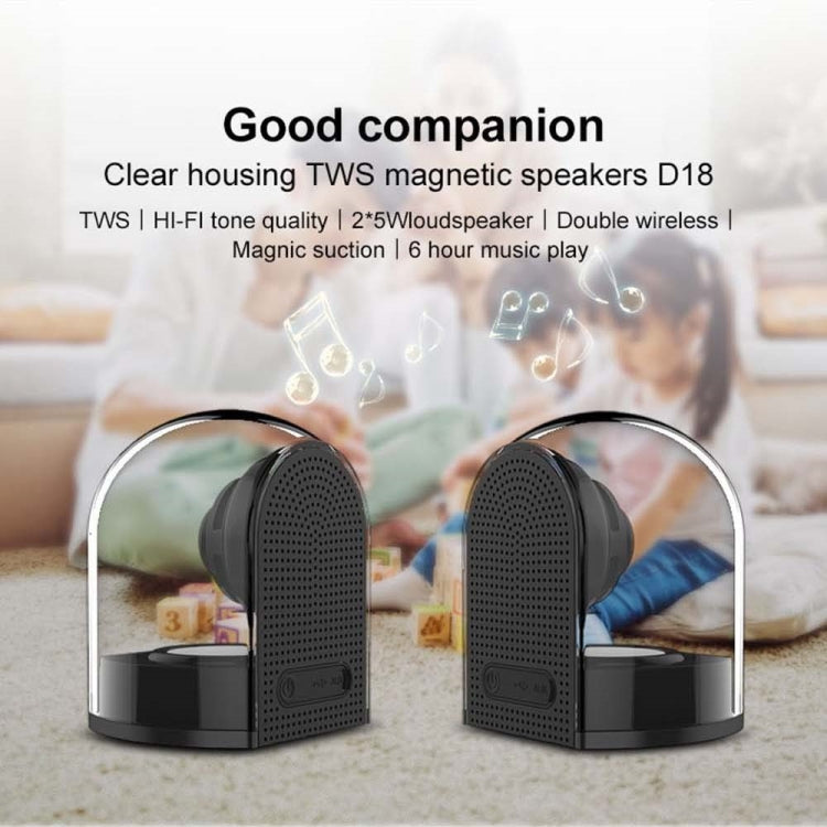 Echter 3D TWS magnetischer kabelloser Bluetooth-Stereo-Surround-HiFi-Lautsprecher mit vollständig transparentem Gehäuse