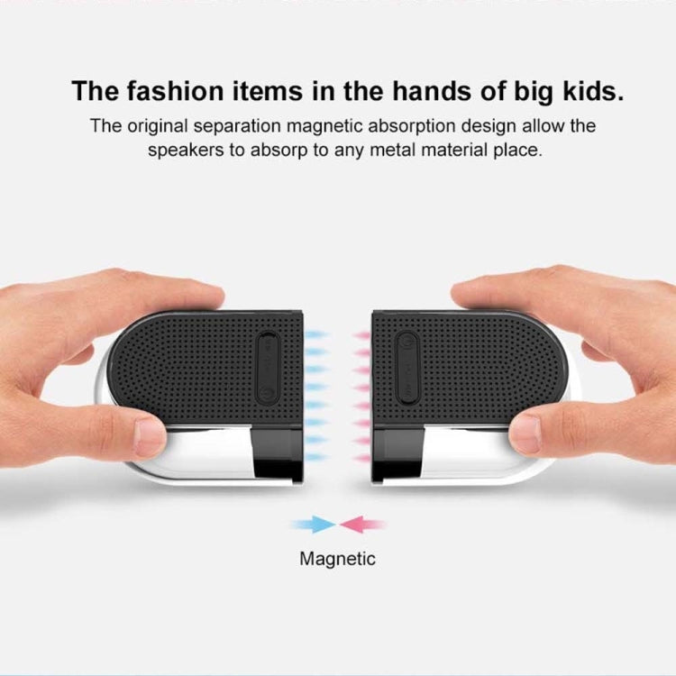 Echter 3D TWS magnetischer kabelloser Bluetooth-Stereo-Surround-HiFi-Lautsprecher mit vollständig transparentem Gehäuse