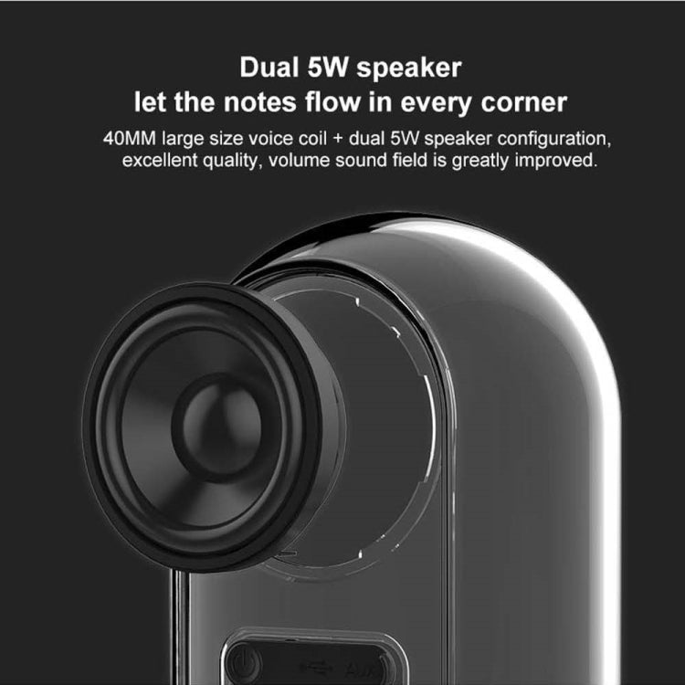 Echter 3D TWS magnetischer kabelloser Bluetooth-Stereo-Surround-HiFi-Lautsprecher mit vollständig transparentem Gehäuse