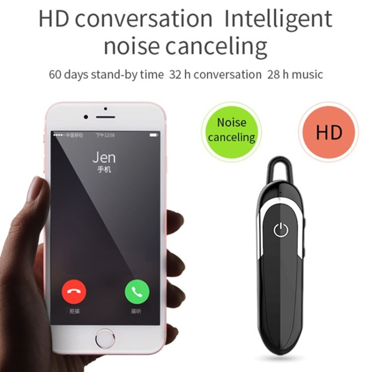 Moloke D5 Business Bluetooth In-Ear Kopfhörer mit Ohrhaken, wasserdicht, schweißresistent, Geräuschunterdrückung, HiFi-Klangqualität