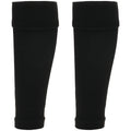 Sock Stack Adults Black Football Leg Sleeve Socks Compression Support Over Shin Pads Breathable For Training And Running