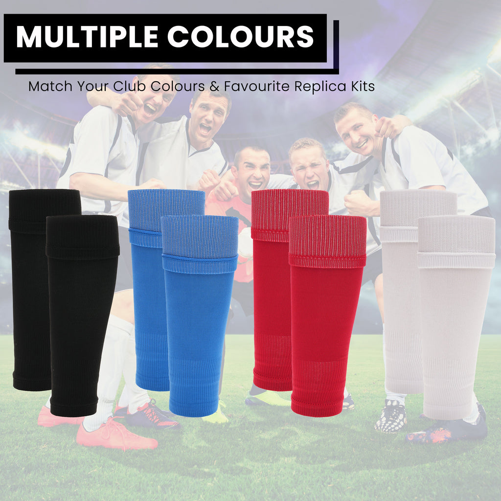 Sock Stack Adult Size White Football Leg Sleeve Socks Compression Over Shin Pads