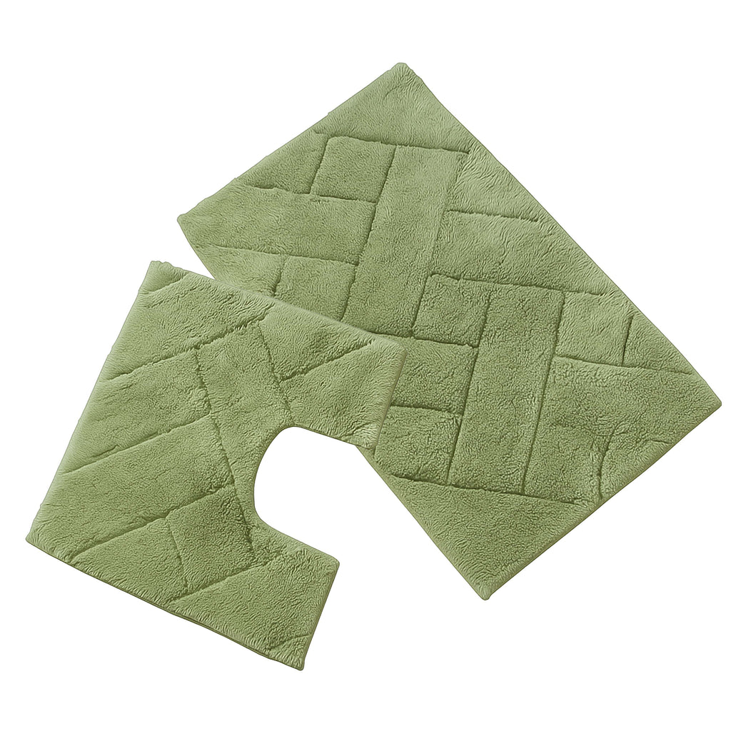 OLIVIA ROCCO Bali Bath Mat And Pedestal Set Luxurious Super Absorbent Easy Care Extra Soft Cotton Mats In Multiple Colours