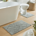 OLIVIA ROCCO Bali Bath Mat And Pedestal Set Luxurious Super Absorbent Easy Care Extra Soft Cotton Mats In Multiple Colours