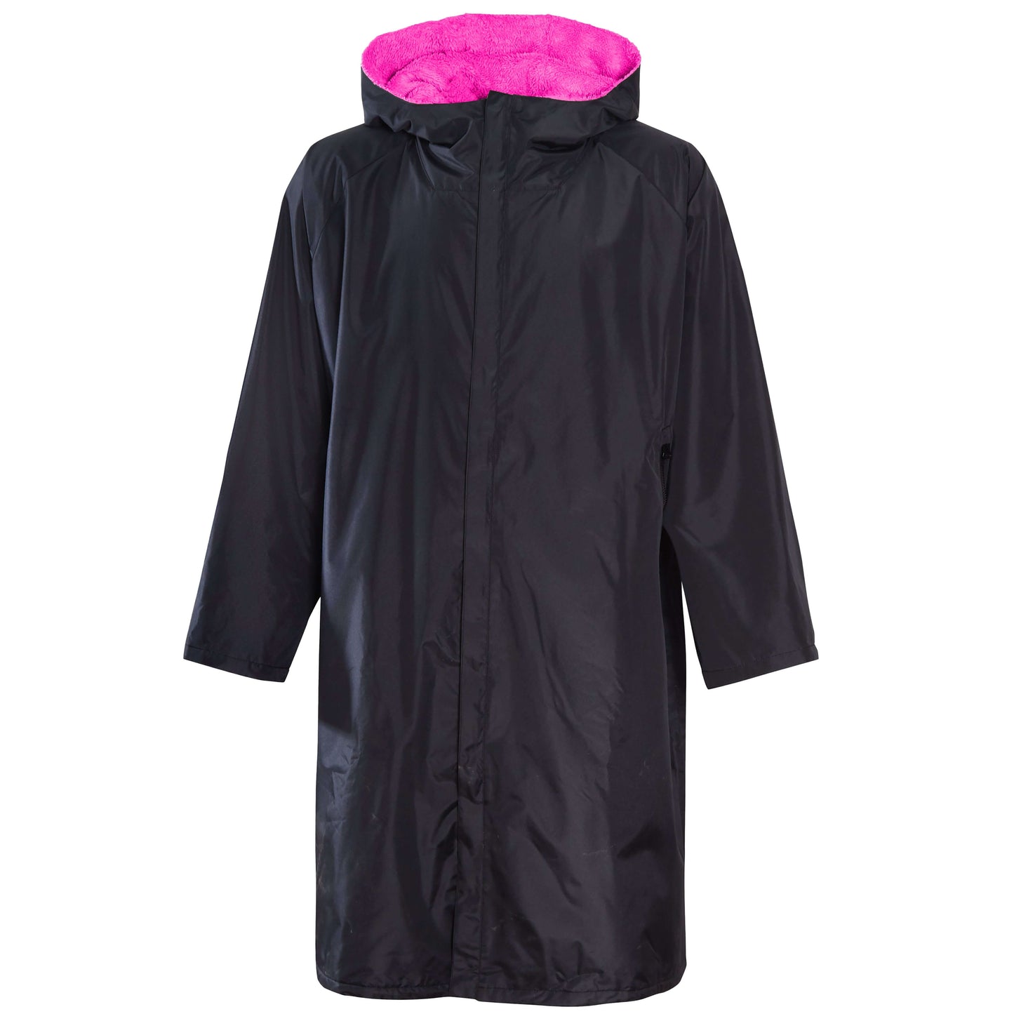 Changing Robe Kids Unisex Hooded Coat Black/Pink Windproof Waterproof Quick Dry for Beach Surfing Swimming by Heatwave Thermalwear