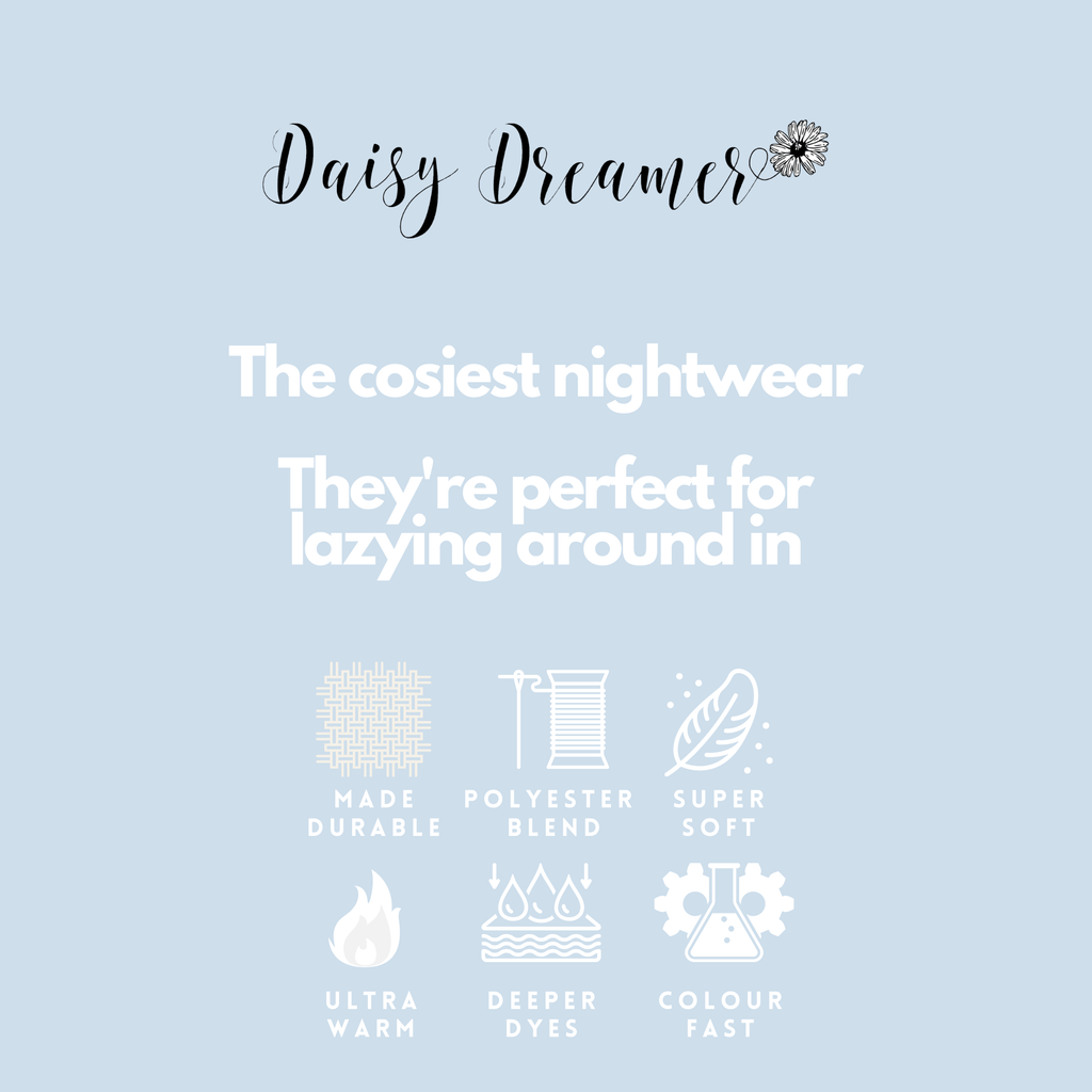 OLIVIA ROCCO Women's Hooded Pyjama Set Black Plush Fleece with Sherpa Lining Ultra Soft