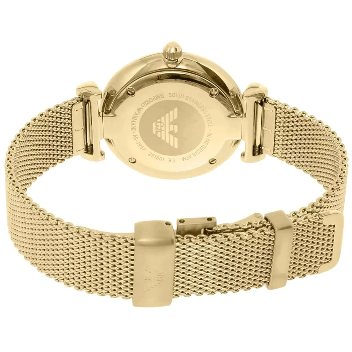 Emporio Armani Women’s Watch Stainless Steel Gold Mesh Strap With Gold Dial AR1957 Gianni