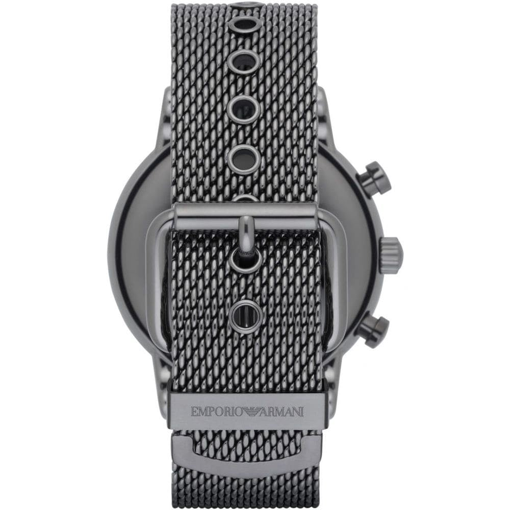 Emporio Armani Men’s Watch Stainless Steel Grey Mesh Strap With Blue Dial AR1979 Luigi