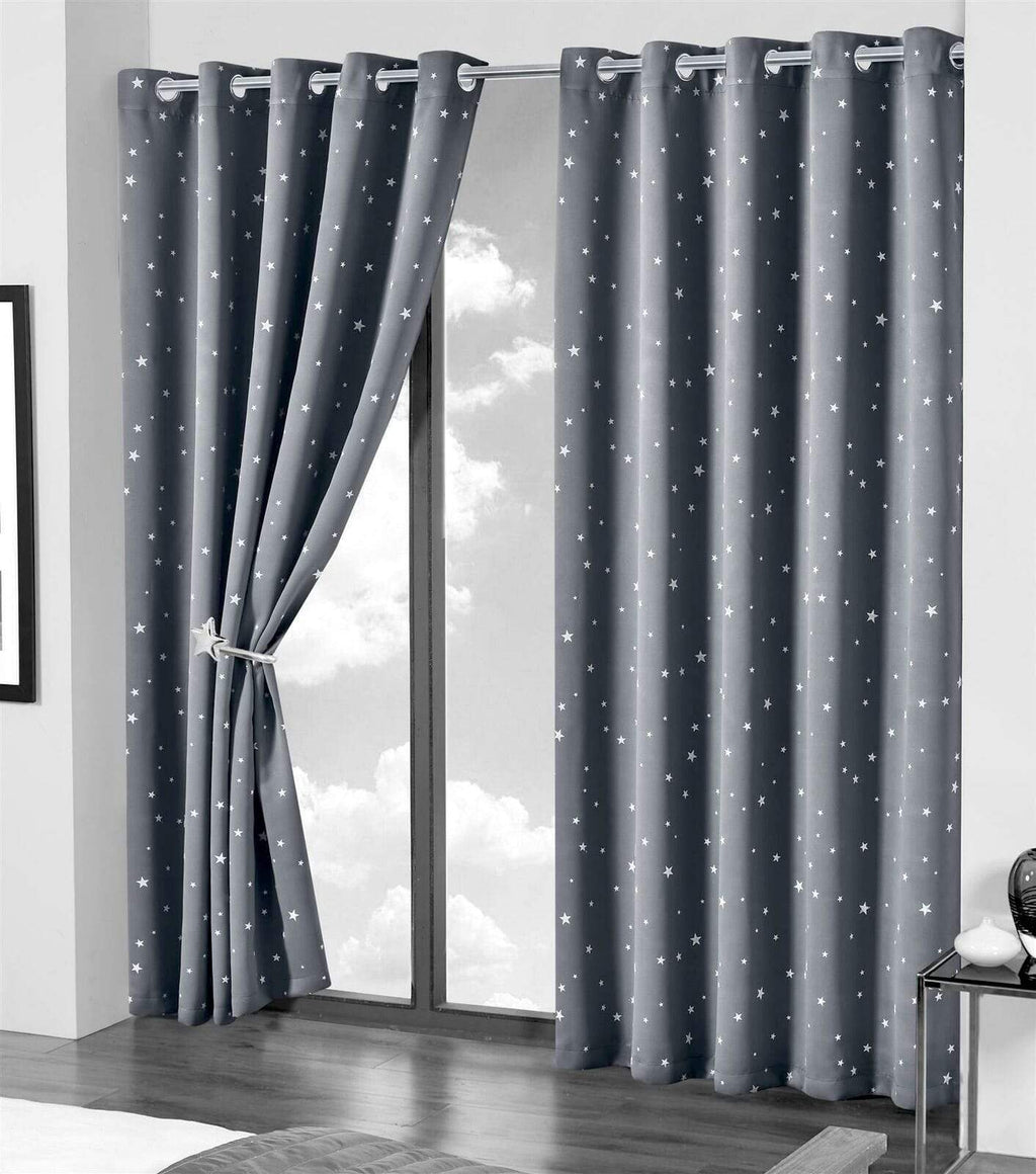 OLIVIA ROCCO Glow In The Dark Blackout Curtains With Thermal Energy Saving Panels For Bedrooms And Home Theaters Noise Absorbing Heavy Thick