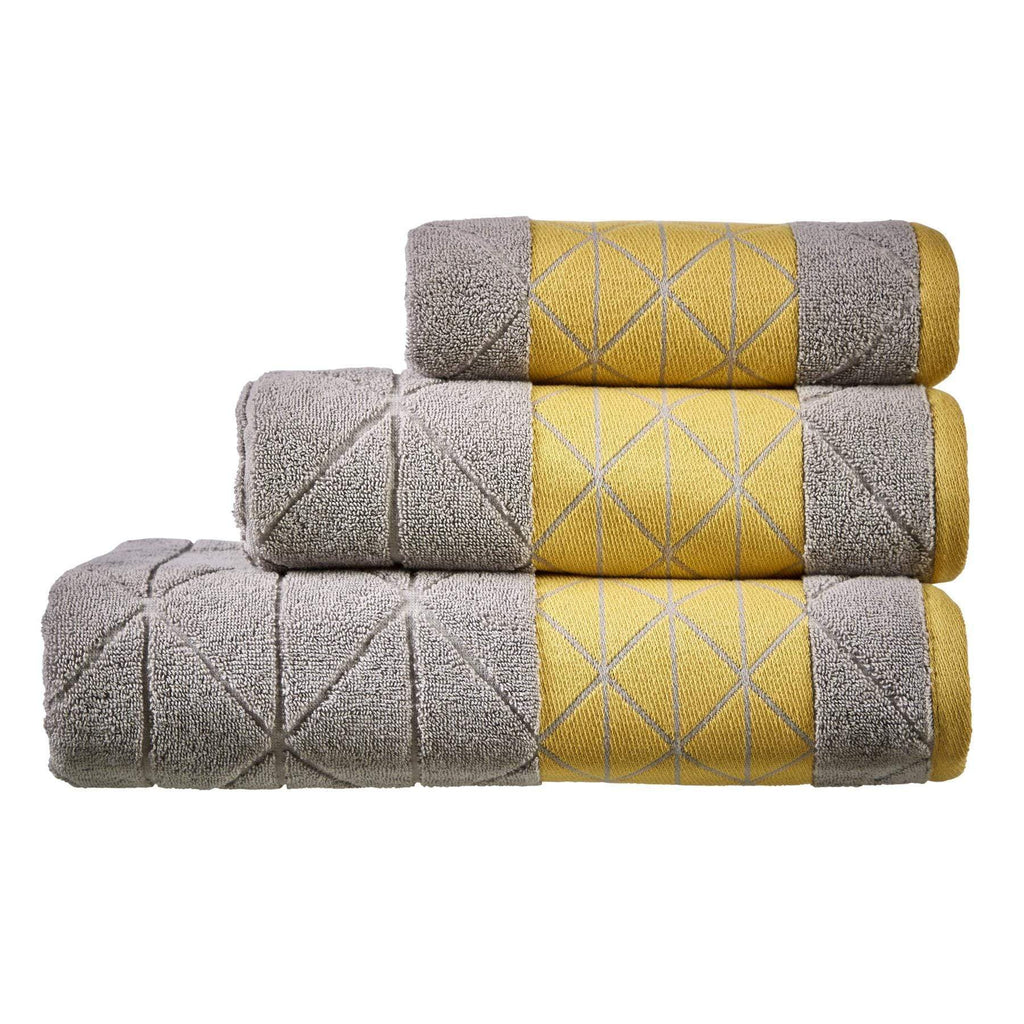 OLIVIA ROCCO Inca Diamond Jacquard 600GSM Cotton Towels Bath Sheets And Bath Towels Set Made In England OEKO TEX Certified Soft Absorbent