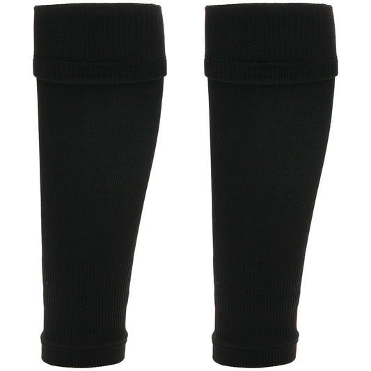 Kids Leg Sleeve Socks Black Fits Over Calf Shin Pads Compression Sleeves for Football Training Running by Sock Stack