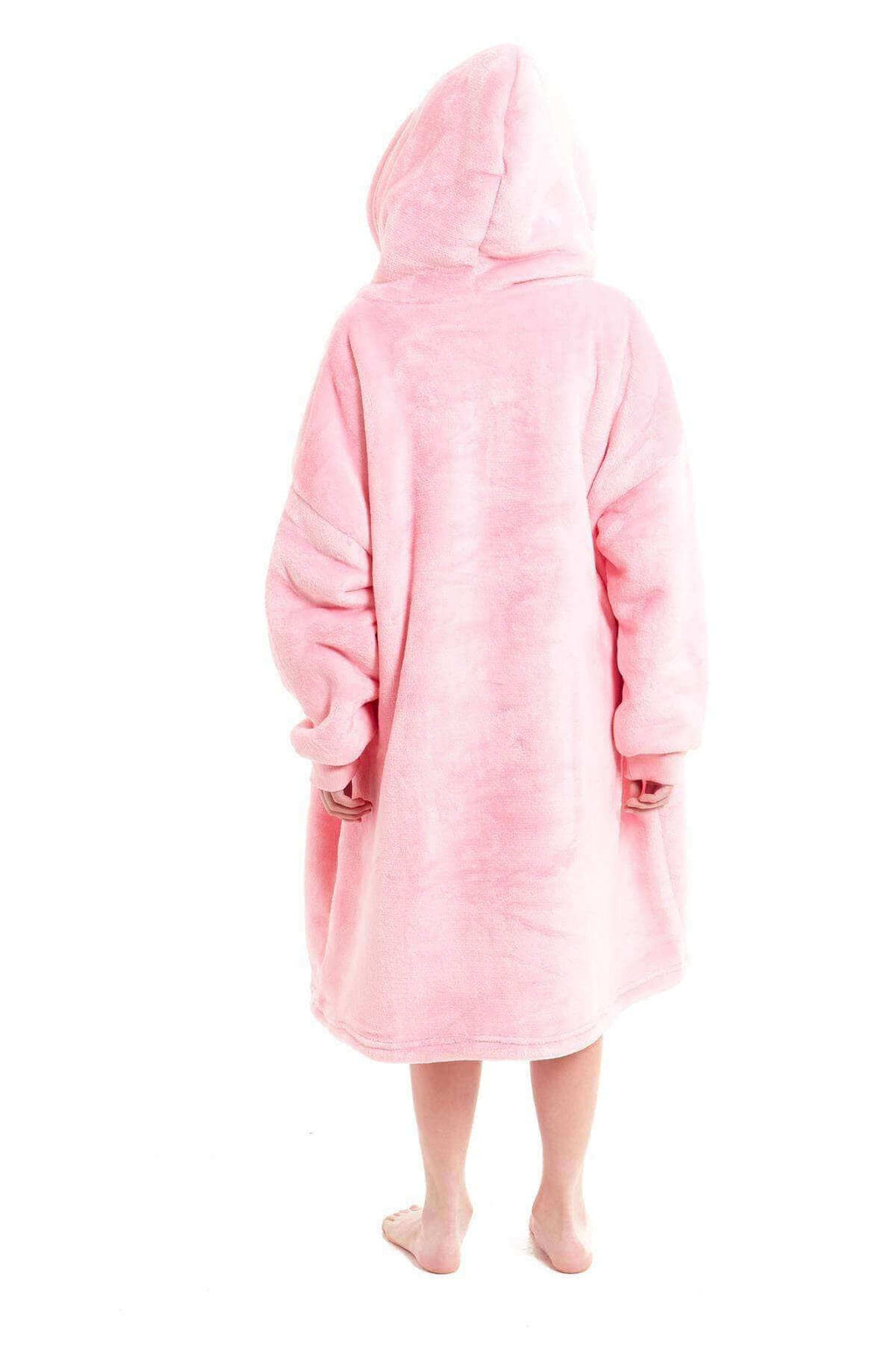 Daisy Dreamer Kids Oversized Hooded Fleece Blanket With Reversible Sherpa Double Pocket Wearable Cozy Blanket For Lounging And Outdoor Ages 8-15