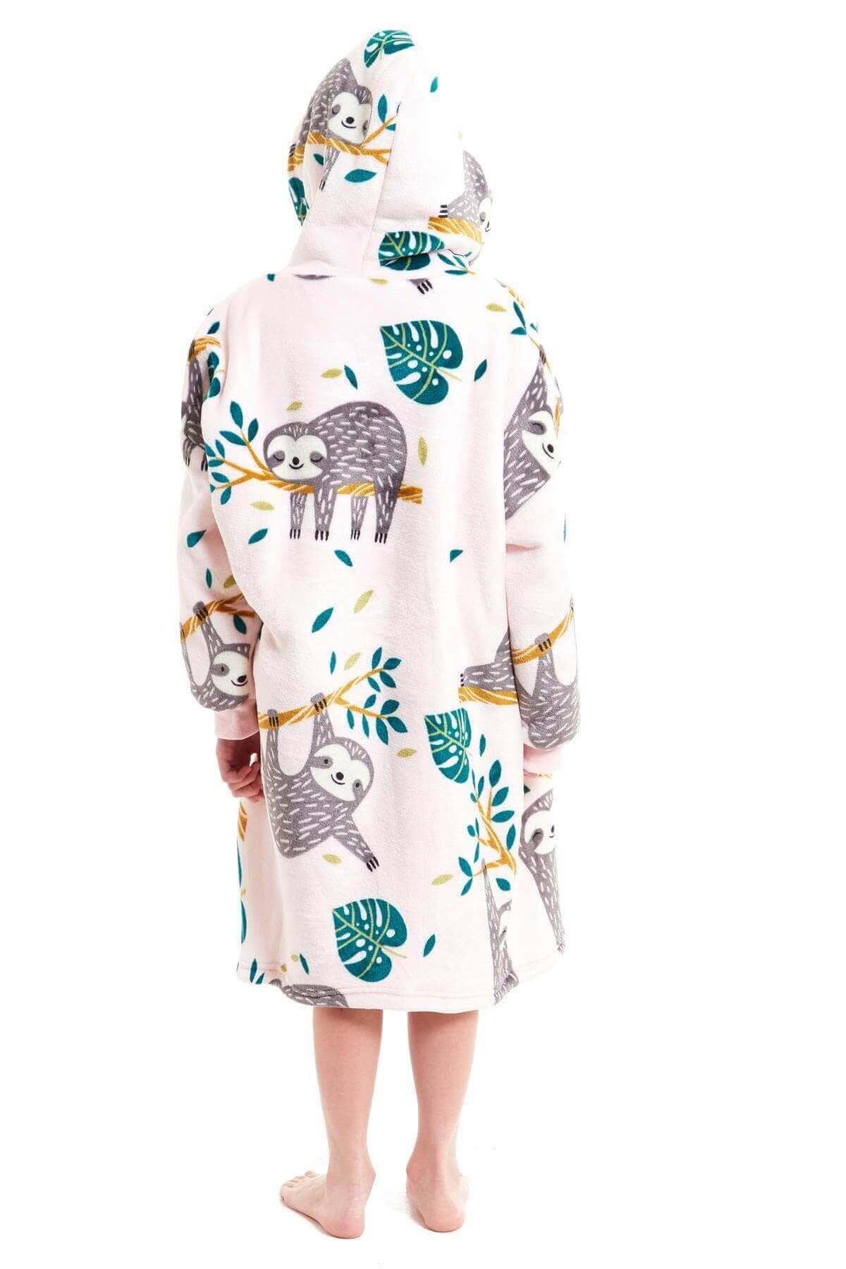 Daisy Dreamer Kids Oversized Hooded Fleece Blanket With Reversible Sherpa Double Pocket Wearable Cozy Blanket For Lounging And Outdoor Ages 8-15