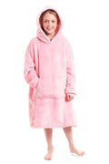 Daisy Dreamer Kids Oversized Hooded Fleece Blanket With Reversible Sherpa Double Pocket
