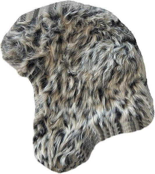 Ladies Faux Fur Winter Ski Hat with Ear Flaps and Matching Mittens Set for Warmth and Style Ideal for Outdoor Activities by Sock Stack