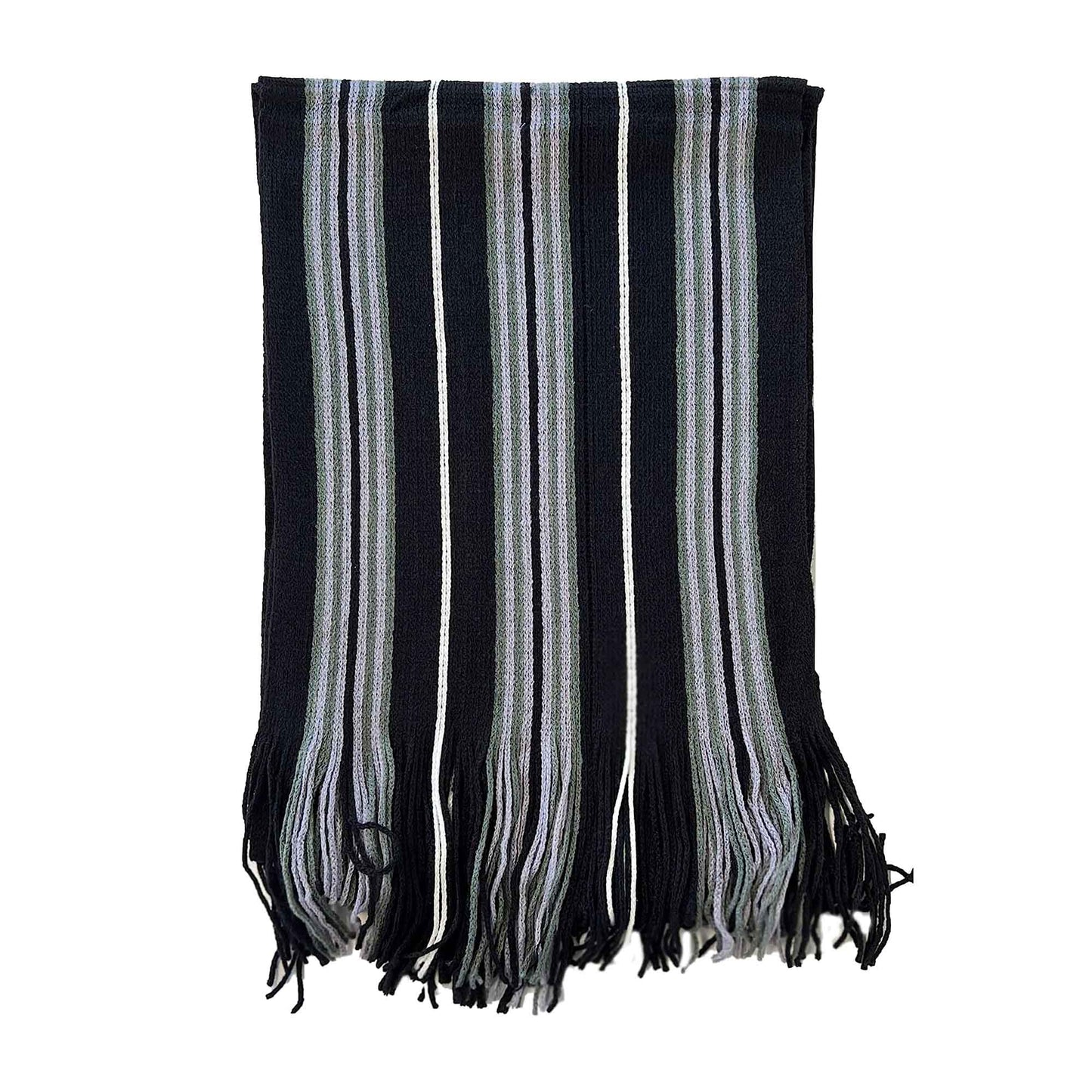 Luxury Men's Woven Stripe Design Long Scarf Warm Soft Acrylic Winter Fashion Accessory for Formal and Casual Wear Hypoallergenic by Sock Stack