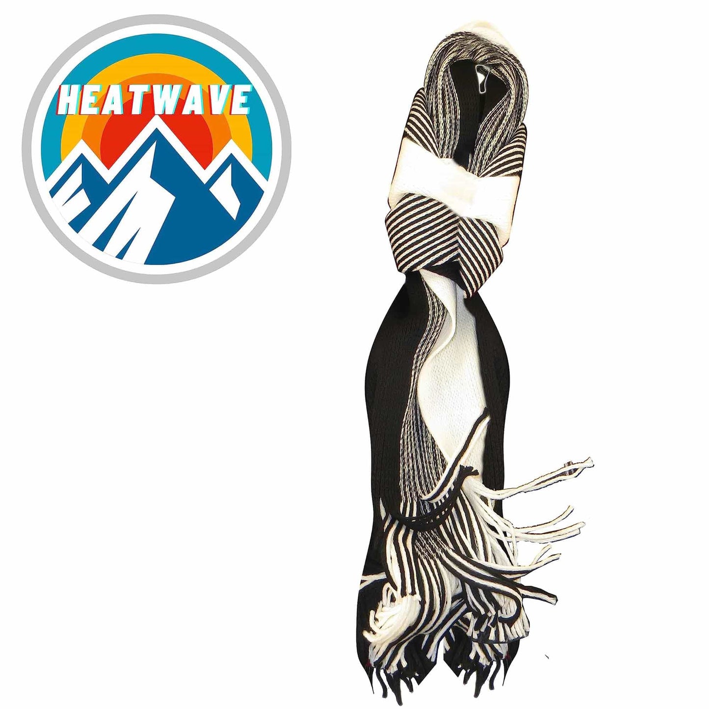 Men's Multi-Coloured Woven Stripe Thermal Winter Scarf Durable Lightweight Acrylic for Insulation and Comfort Casual and Formal Wear by Sock Stack