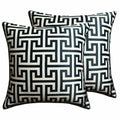 OLIVIA ROCCO Milano Black 2 Pack Scatter Cushion Covers Soft Touch with Hidden Zipper Closure for Sofa or Bed Decorative Throw Pillow Covers