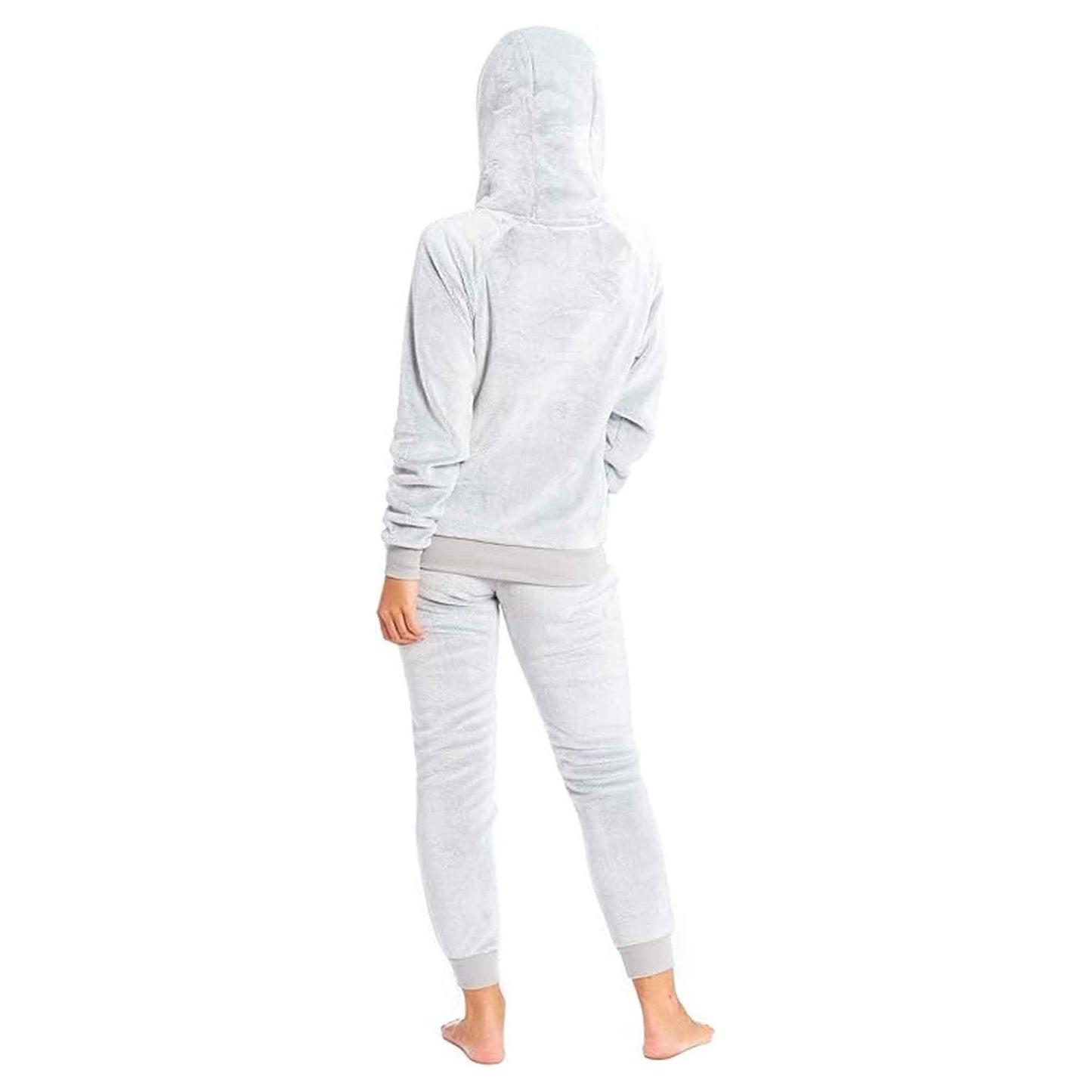 Mother Daughter Matching Sloth Hooded Fleece Pyjamas Plush Flannel Twosie Loungewear with Sherpa Lining Multiple Sizes Cozy Embroidered Sloth Design by Daisy Dreamer