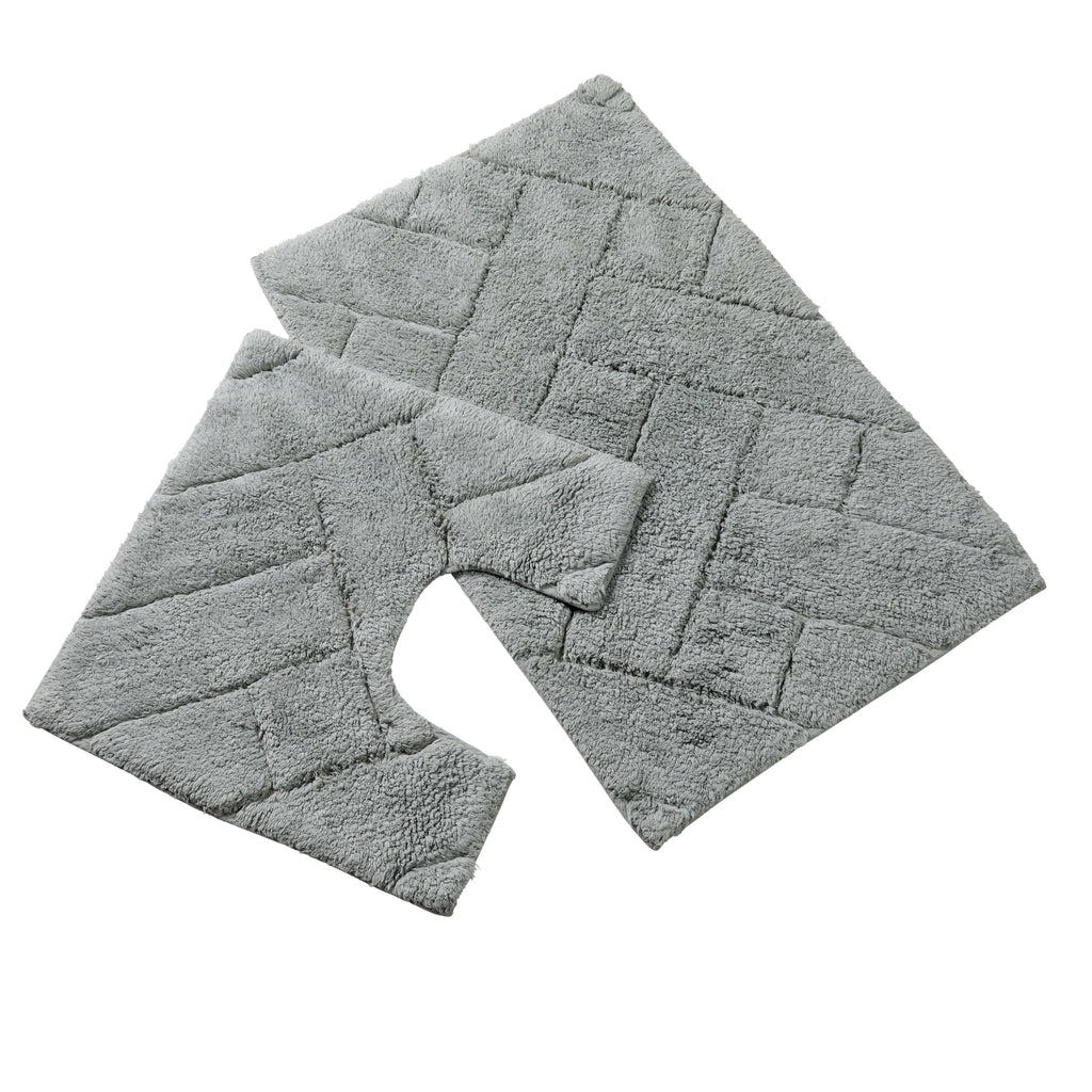 OLIVIA ROCCO Bali Bath Mat And Pedestal Set Luxurious Super Absorbent Easy Care Non Slip