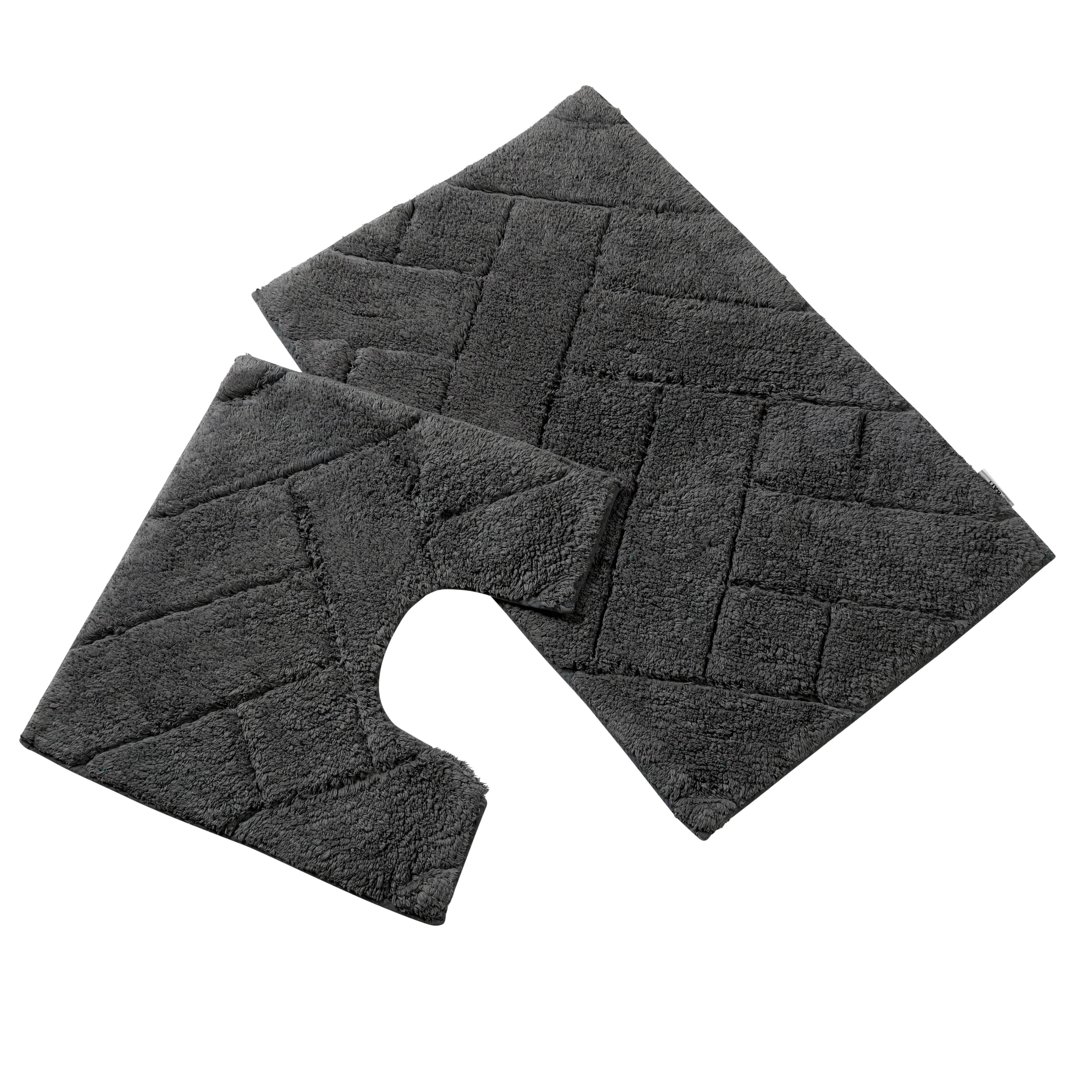 OLIVIA ROCCO Bali Bath Mat And Pedestal Set Luxurious Super Absorbent Easy Care Non Slip