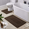 OLIVIA ROCCO Jumbo Miami Bath Mat Set Ultra Soft Non-Slip Ultra-Absorbent For Stylish