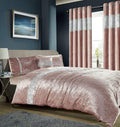 OLIVIA ROCCO Diamante Crushed Velvet Duvet Set Breathable OEKO-TEX Certified Bedding