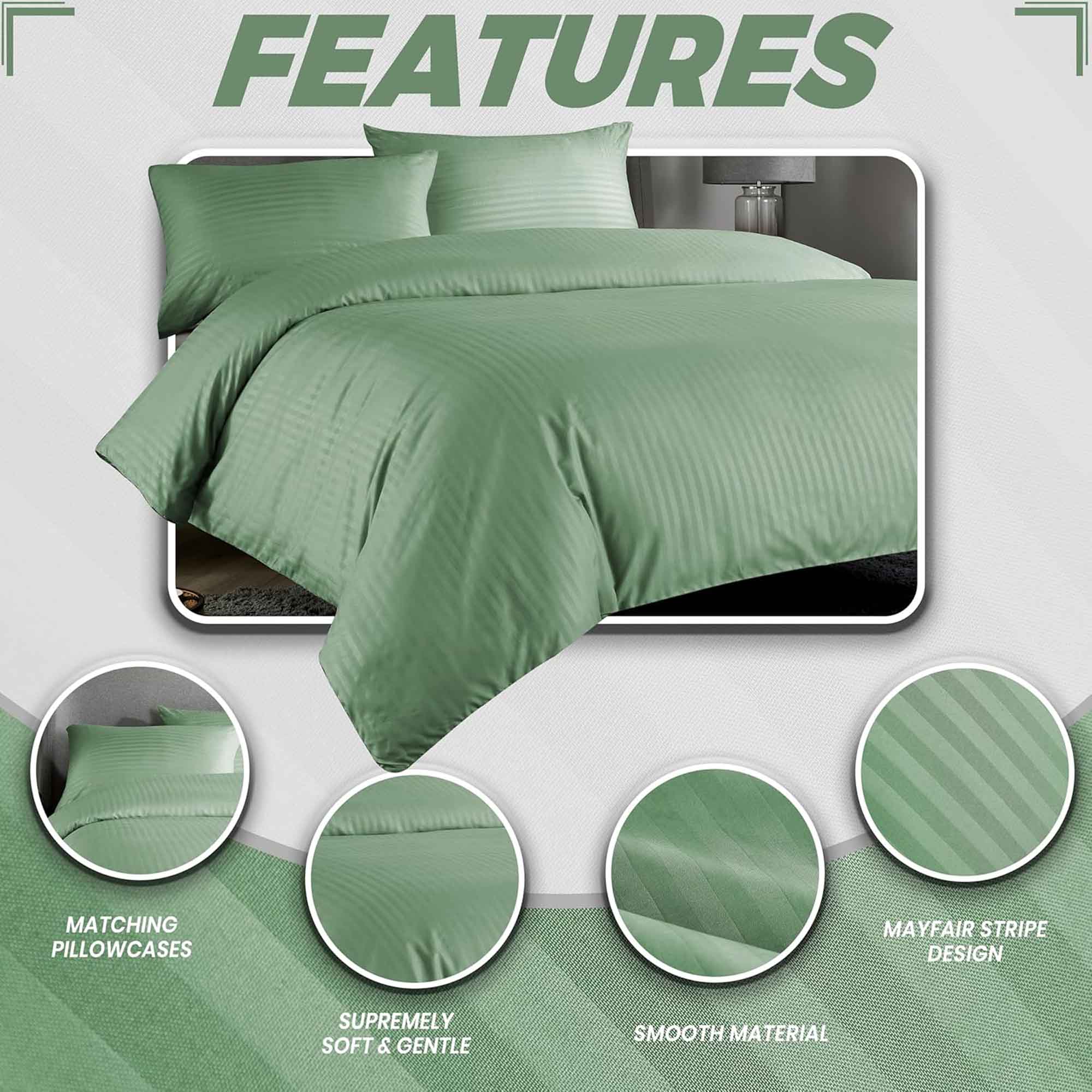OLIVIA ROCCO Mayfair Stripe Satin Reversible Duvet Cover Set With Comforter Multiple